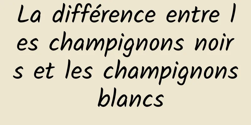 La différence entre les champignons noirs et les champignons blancs