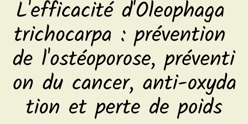 L'efficacité d'Oleophaga trichocarpa : prévention de l'ostéoporose, prévention du cancer, anti-oxydation et perte de poids