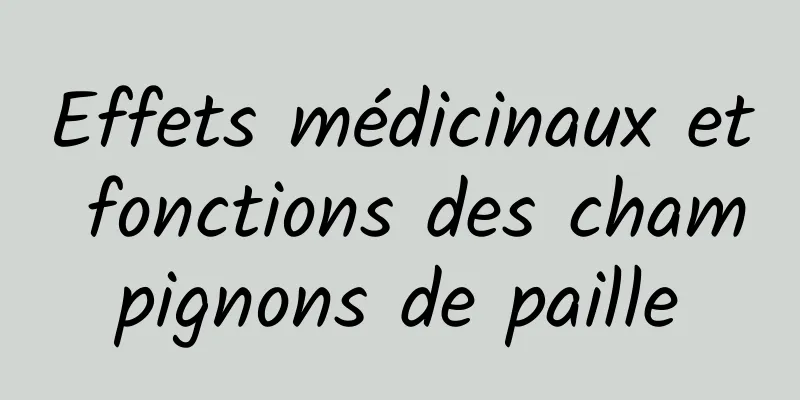 Effets médicinaux et fonctions des champignons de paille