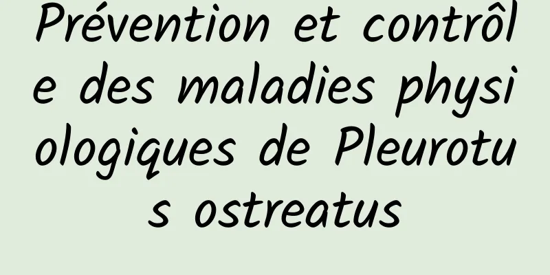 Prévention et contrôle des maladies physiologiques de Pleurotus ostreatus