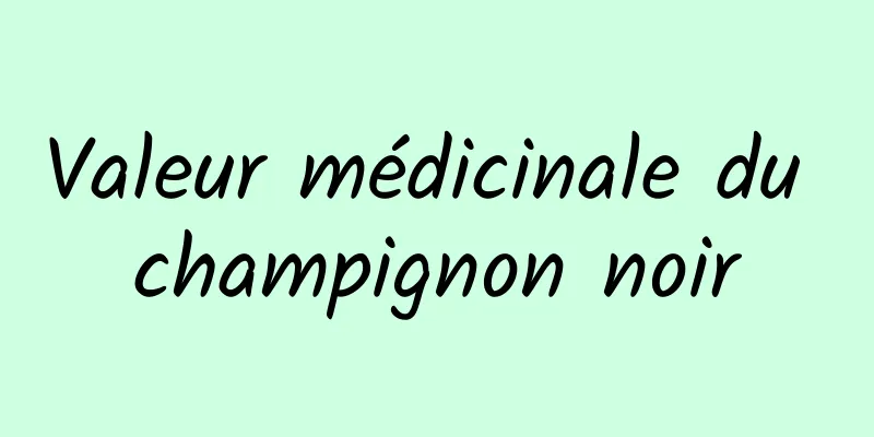 Valeur médicinale du champignon noir