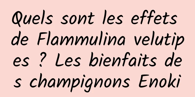 Quels sont les effets de Flammulina velutipes ? Les bienfaits des champignons Enoki