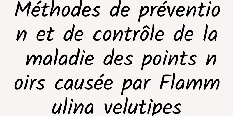 Méthodes de prévention et de contrôle de la maladie des points noirs causée par Flammulina velutipes