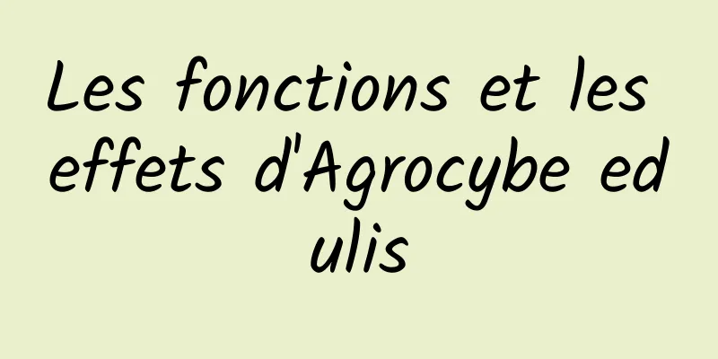 Les fonctions et les effets d'Agrocybe edulis