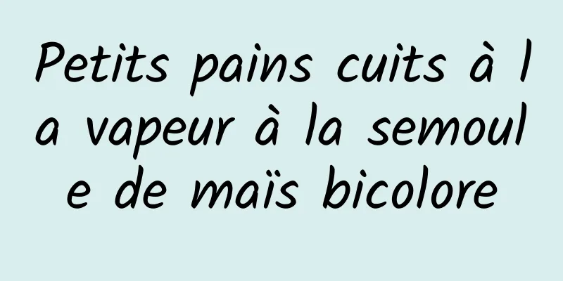 Petits pains cuits à la vapeur à la semoule de maïs bicolore