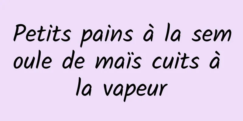 Petits pains à la semoule de maïs cuits à la vapeur