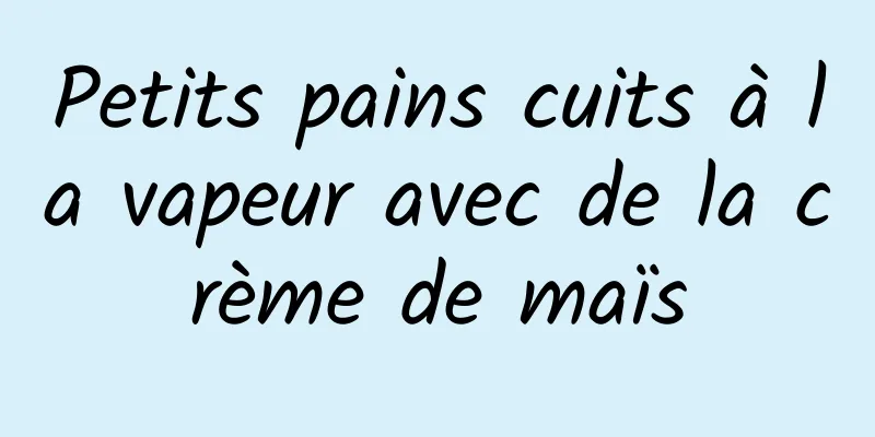 Petits pains cuits à la vapeur avec de la crème de maïs