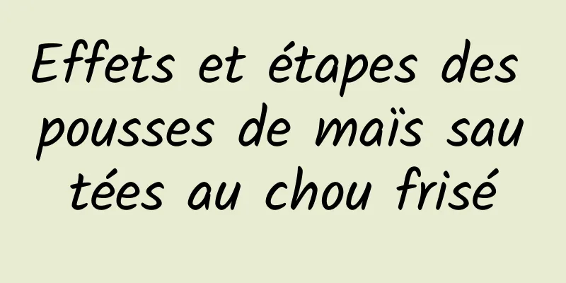 Effets et étapes des pousses de maïs sautées au chou frisé