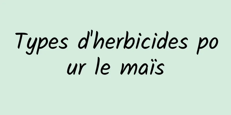 Types d'herbicides pour le maïs