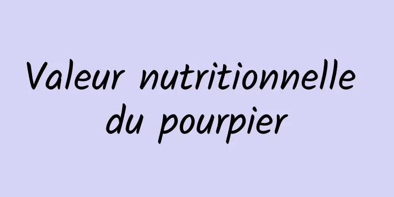 Valeur nutritionnelle du pourpier