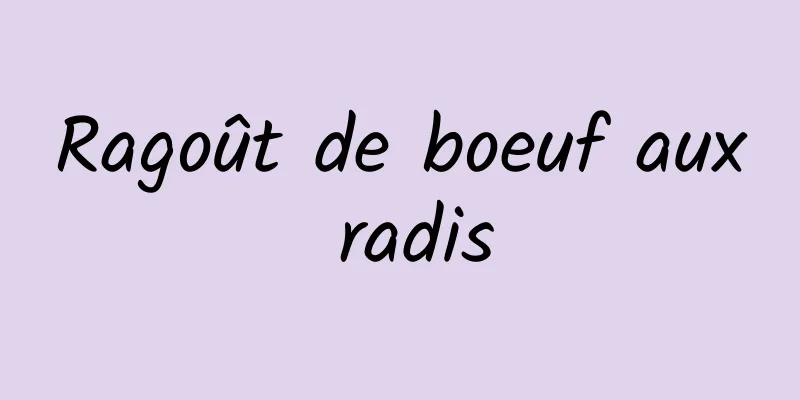 Ragoût de boeuf aux radis