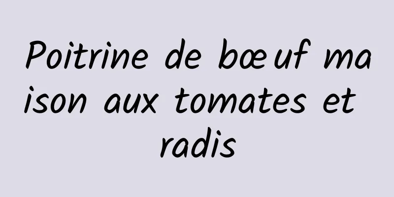 Poitrine de bœuf maison aux tomates et radis