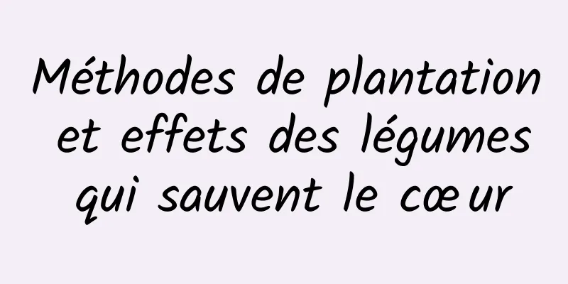 Méthodes de plantation et effets des légumes qui sauvent le cœur