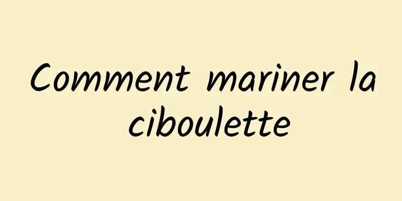 Comment mariner la ciboulette