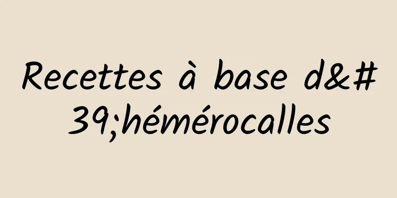 Recettes à base d'hémérocalles