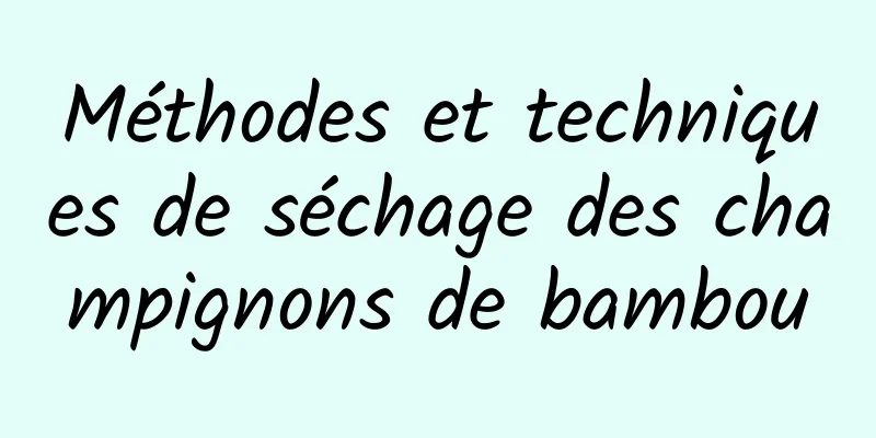 Méthodes et techniques de séchage des champignons de bambou