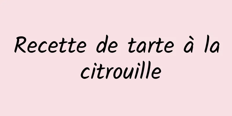 Recette de tarte à la citrouille