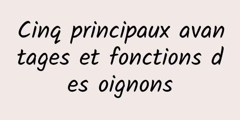 Cinq principaux avantages et fonctions des oignons