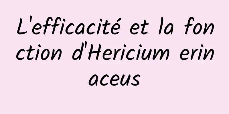 L'efficacité et la fonction d'Hericium erinaceus