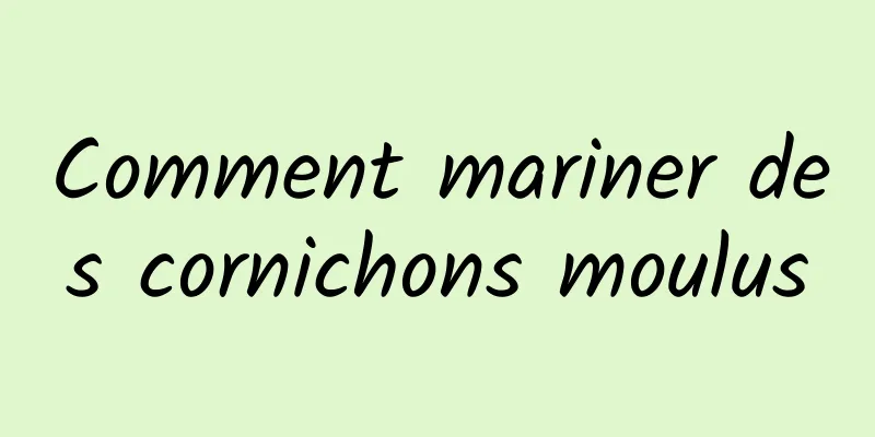 Comment mariner des cornichons moulus