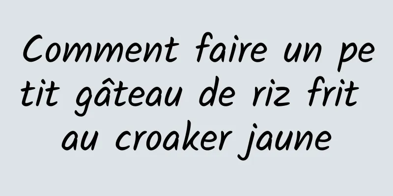 Comment faire un petit gâteau de riz frit au croaker jaune