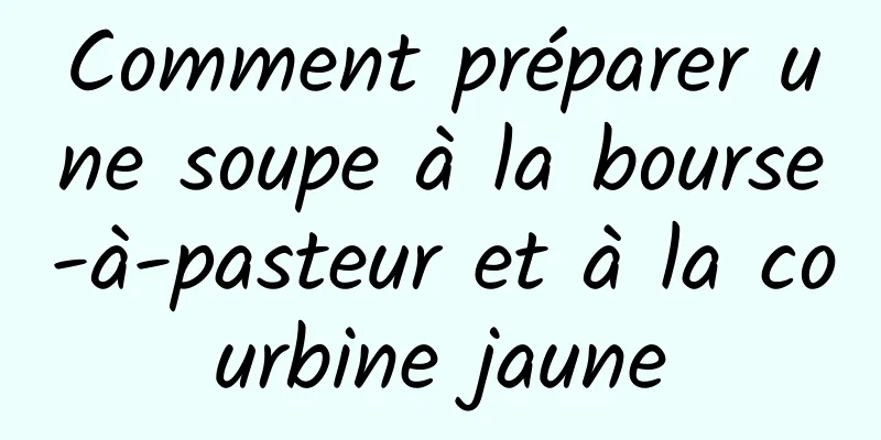 Comment préparer une soupe à la bourse-à-pasteur et à la courbine jaune