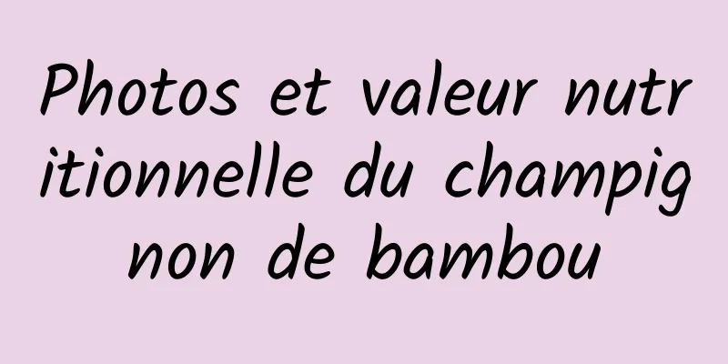 Photos et valeur nutritionnelle du champignon de bambou