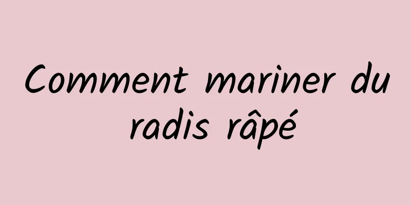 Comment mariner du radis râpé