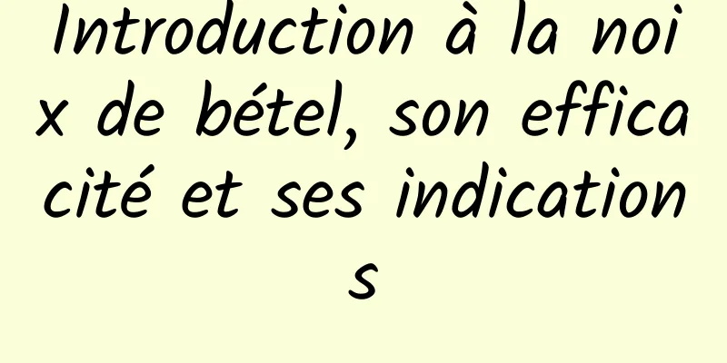 Introduction à la noix de bétel, son efficacité et ses indications