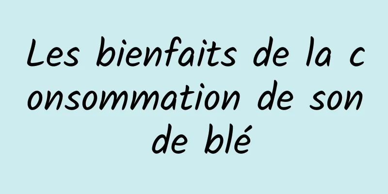 Les bienfaits de la consommation de son de blé