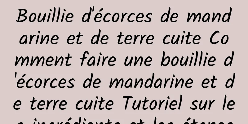 Bouillie d'écorces de mandarine et de terre cuite Comment faire une bouillie d'écorces de mandarine et de terre cuite Tutoriel sur les ingrédients et les étapes