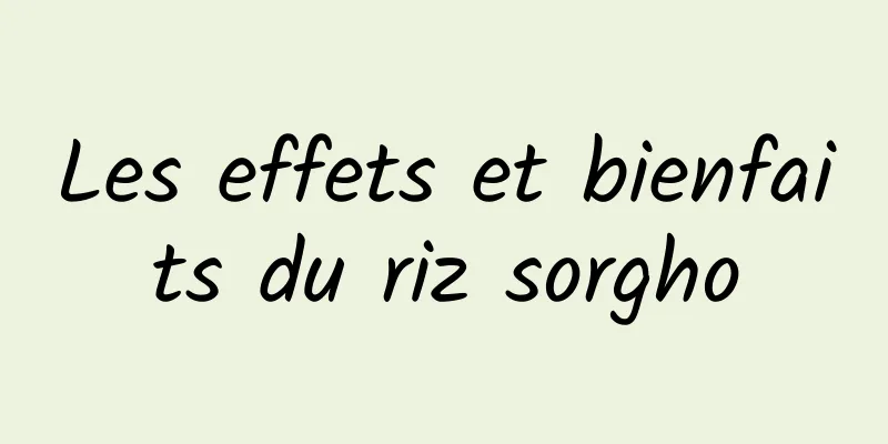 Les effets et bienfaits du riz sorgho