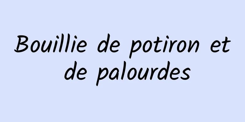 Bouillie de potiron et de palourdes