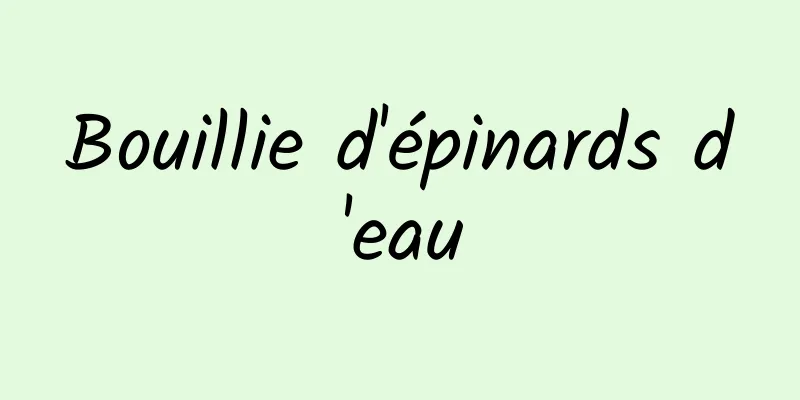 Bouillie d'épinards d'eau