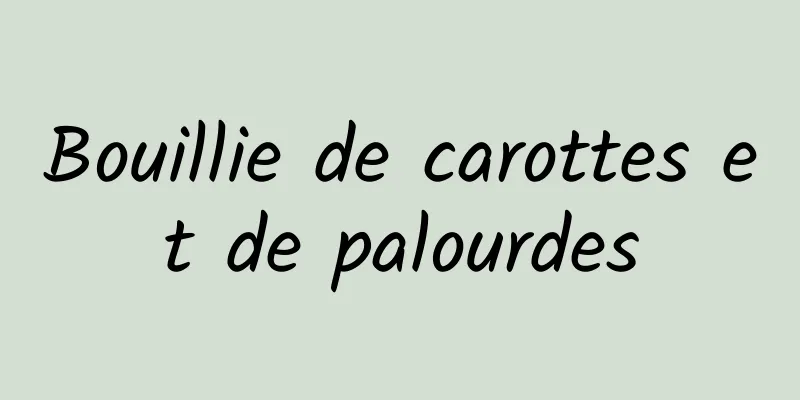 Bouillie de carottes et de palourdes