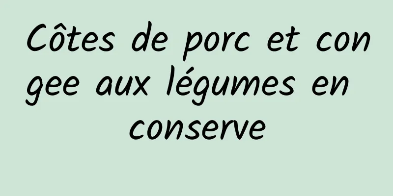 Côtes de porc et congee aux légumes en conserve