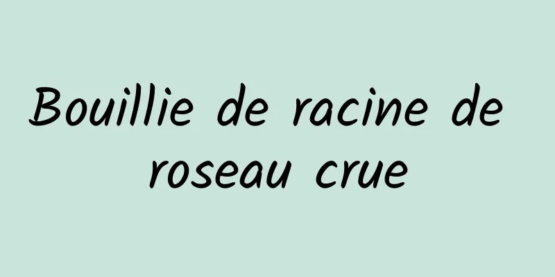 Bouillie de racine de roseau crue