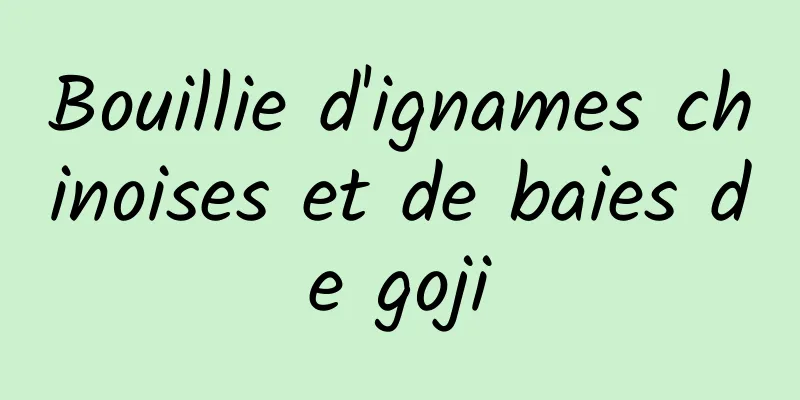 Bouillie d'ignames chinoises et de baies de goji