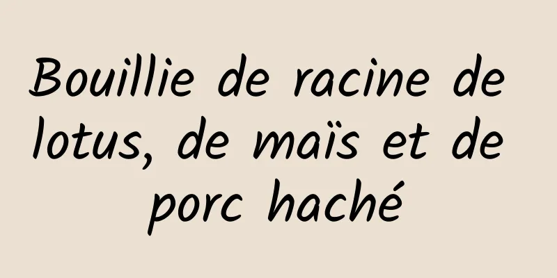 Bouillie de racine de lotus, de maïs et de porc haché