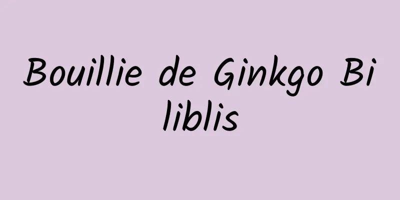 Bouillie de Ginkgo Biliblis