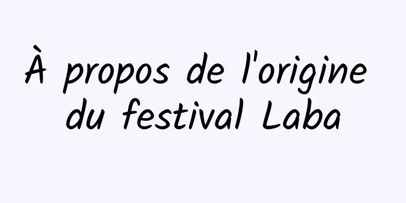 À propos de l'origine du festival Laba