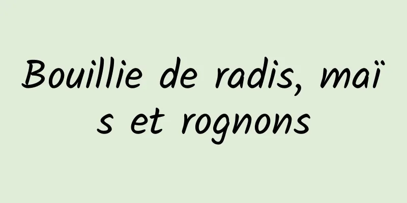 Bouillie de radis, maïs et rognons