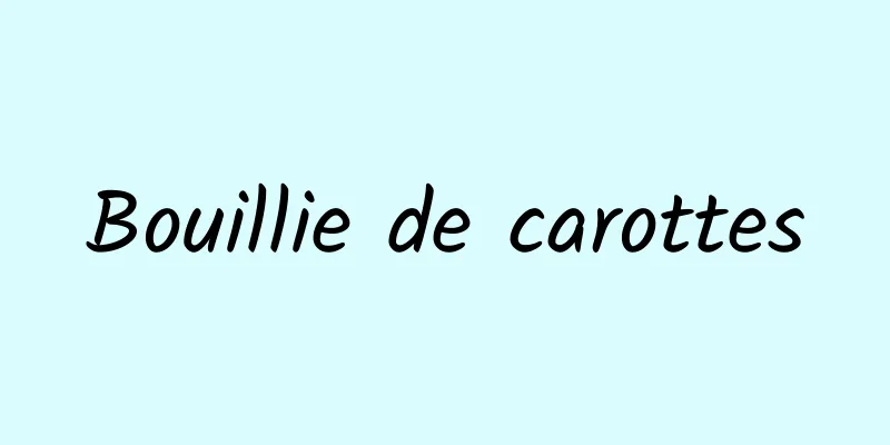 Bouillie de carottes