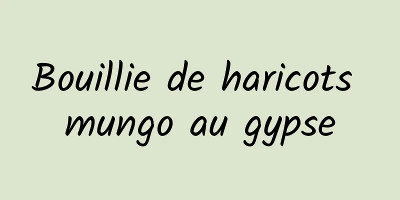 Bouillie de haricots mungo au gypse