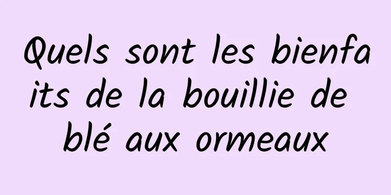 Quels sont les bienfaits de la bouillie de blé aux ormeaux