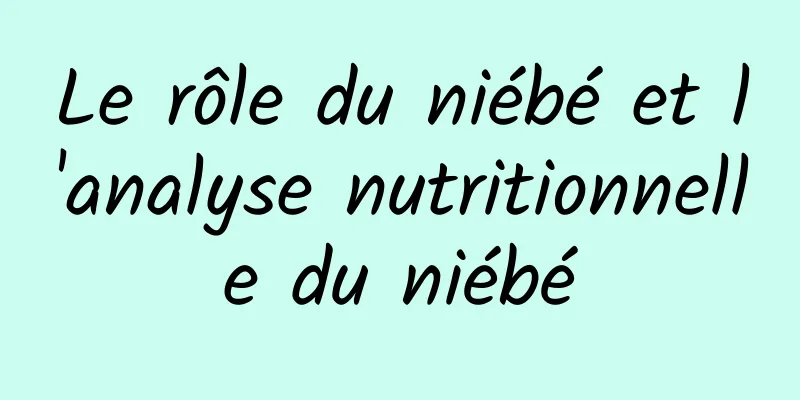 Le rôle du niébé et l'analyse nutritionnelle du niébé