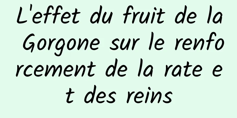 L'effet du fruit de la Gorgone sur le renforcement de la rate et des reins