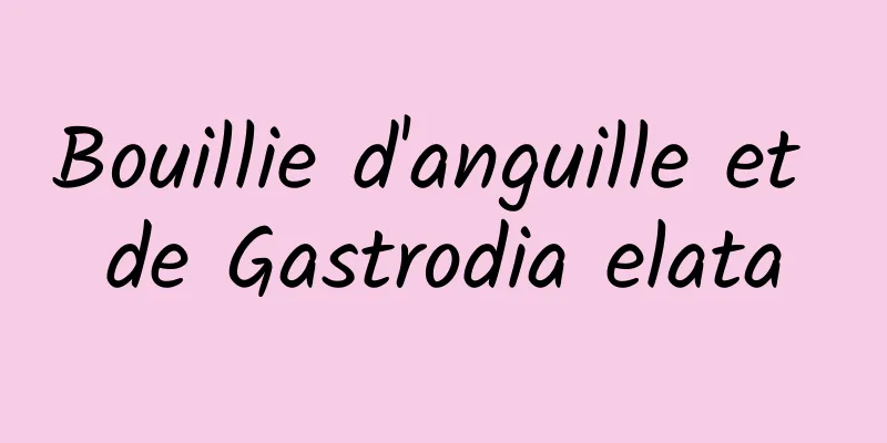 Bouillie d'anguille et de Gastrodia elata