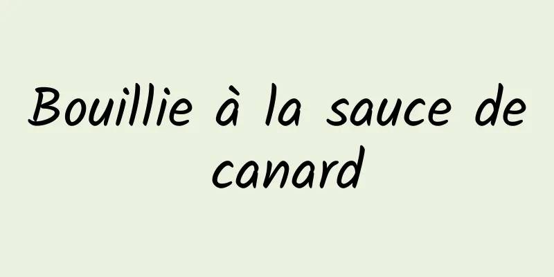 Bouillie à la sauce de canard