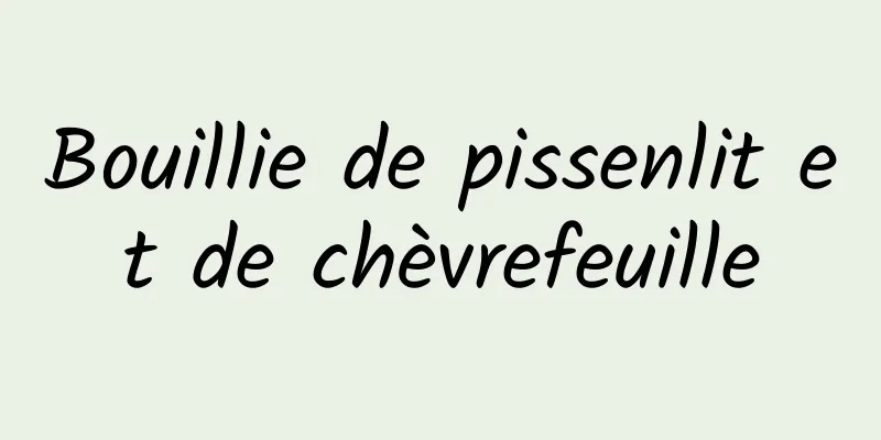 Bouillie de pissenlit et de chèvrefeuille